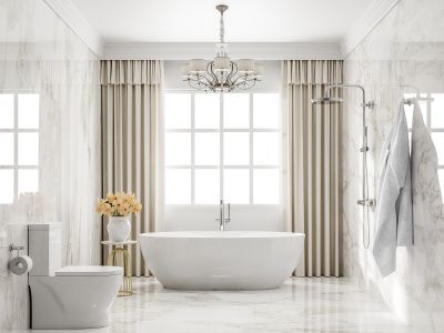 Large Bathtub Installation